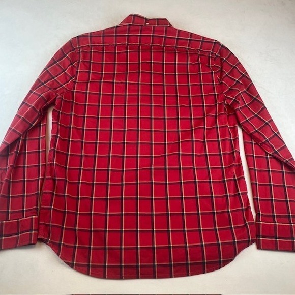 Chubbies‎ Men's Plaid Button Down Shirt Long Sleeve Red Casual Medium - Picture 8 of 10
